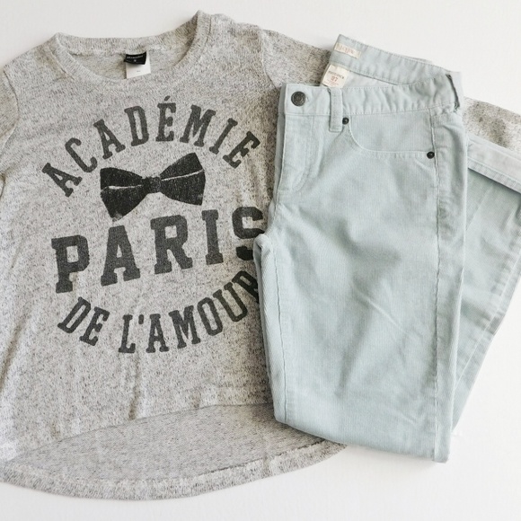 J. Crew Pants - FINAL PRICE! Minty Sky Blue J Crew Toothpick Cords